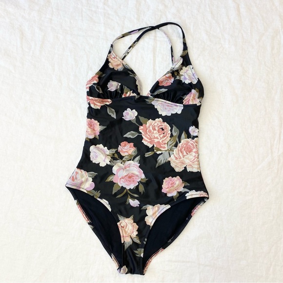 Simons Floral One Piece Bathing Suit - Picture 5 of 11